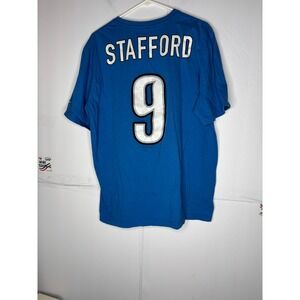 Nike Detroit Lions Matthew Stafford 9 NFL‎ T-Shirt Mens XL Blue Short Sleeve Tee